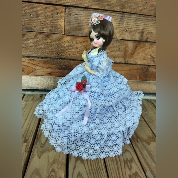 Vintage Big Eyes Pose Doll Made in Korea Southern Belle 60s 70s - Picture 2 of 11